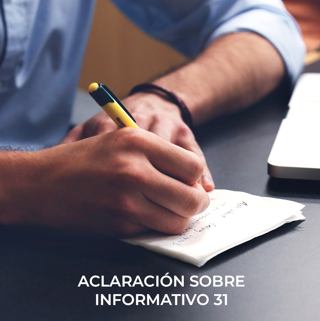 Aclaración sobre el reciente comunicado